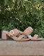 Nicole Buckle Block Heel - Nude