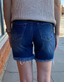 Destructed Mom Fit Frayed Short