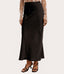 Crinkle Textured Maxi Skirt - Black