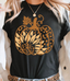 Sunflower Pumpkin Graphic Tee - Heather Black
