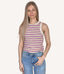 Round Neck Ribbed Striped Tank