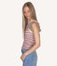 Round Neck Ribbed Striped Tank