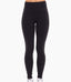 Tapered Band Essential Solid Highwaist Leggings - Black