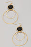 Beaded Disc And Hoop Dangle Earrings
