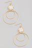 Pearl Bead Disc And Hoop Earrings