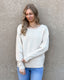 Reversible Bow Applique Sweater - Oatmeal