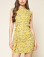 Nola Floral Print Ruched Dress