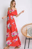 Floral Print Off Shoulder Maxi Dress