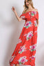 Floral Print Off Shoulder Maxi Dress