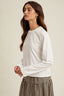 Basic Long Sleeve Tee With Raw Edge Detail