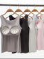 Full Size Wide Strap Modal Tank with Bra: Mocha