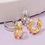 Cz Pave Layered Hinge Hoop Earrings: S