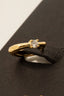 Single Cz Stud Hinge Hoop Earrings: G
