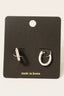 Cz Pave Edge Oval Hinge Hoop Earrings: S