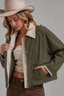 VINTAGE OXFORD CANVAS TWILL JACKET: TAUPE/BROWN