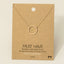 Gold Dipped Circle Cutout Pendant Necklace: G