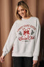 Candy Cane Cutie Embroidered Sweatshirt: MELANGE