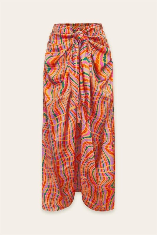 Disco Animal Vacay Skirt - Orange Mirage