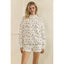 Cozy Holiday Print Lounge Shorts: White Combo