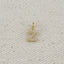 18k Gold filled  Micro CZ Initial Letter Charm