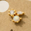 Mini Triple Rhinestone Stud Earring: G