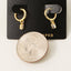 Gold Dipped Mini Rhinestone Huggie Earrings: S