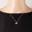 Gold Interlocking Ring Charm Pendant Necklace: TT