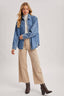 DENIM BUTTON DOWN OVERSIZED SHIRTS: MED.WASH