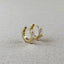 18k Gold Filled Colored Baguette Cz Clicker Hoop Earrings