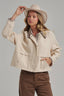 VINTAGE OXFORD CANVAS TWILL JACKET: TAUPE/BROWN