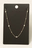 Gold Dipped Cz Station Charms Necklace: 2SILVER