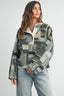 The Moss Patchwork Fleece Half Snap Top: OLIVE MULTI