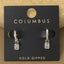 Huggie Hoop Baguette Bezel Cz Drop Earrings: GOLD