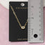 Gold Dipped Oval Bezel Cz Paperclip Necklace: GOLD