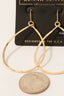 Handmade Thin Teardrop Cutout Earrings: G