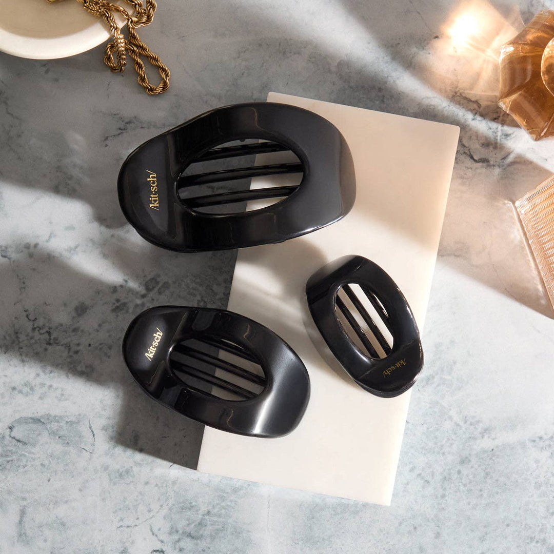 Black Flat Cloud Clip - Medium