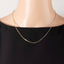 Gold Half Box Half Paperclip Chain Necklace: G
