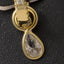 Pave Huggie Teardrop Bezel Cz Drop Earrings: GOLD