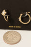Intricate Cz Cluster Hoop Earrings: G