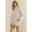 Cozy Holiday Print Lounge Shorts: White Combo