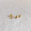 18k Gold Filled 4mm Round Bezel Cubic Zirconia Stud Earring