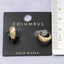 Gold Dipped Croissant Twist Huggie Hoop Earrings: G