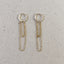 18k Gold Filled CZ  Hoop With Dangling Chains Earrings