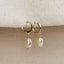 18k Gold Filled Drop Baroque Pearl Hoop Earrings