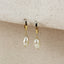 18k Gold Filled Drop Baroque Pearl Hoop Earrings