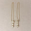 18k Gold Filled Row of Baroque Pearls Threader Earrings