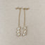 18k Gold Filled Row of Baroque Pearls Drop Earrings