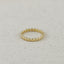 18k Gold Filled Flat Beaded Band Ring