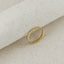 18k Gold Filled Flat Beaded Band Ring
