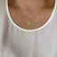 18k Gold Filled Bezel Cross CZ Necklace